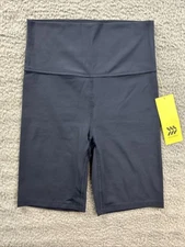 All in Motion Women's Size XS Everyday Soft Ultra High Rise Bike Shorts 8" Blue