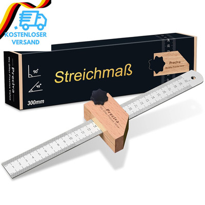 Streichmaß, Preciva Anschlaglineal Anreisswerkzeug Kombinationswinkel Zum Markie