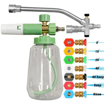 #ad 1 4quot; Pressure Washer Foam Cannon with Dual Connector Double Tip Attachment USA $31.99