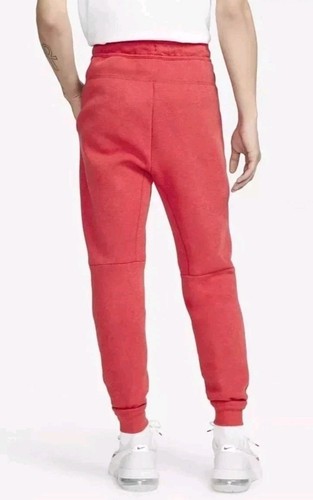 (FB8002 672) Nike Sportswear Tech Fleece Red/Black Joggers Mens Large - Picture 2 of 13