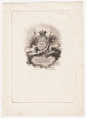 Exlibris Mailly De Chateaurenaud/Ghendt - Iron - Comte Arms Ex-Libris 18e