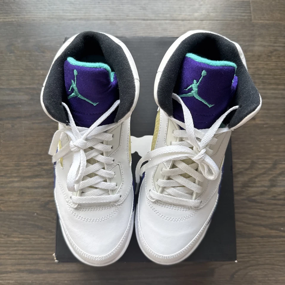 Nike Jordan 5 Retro PS Talla 2.5Y Grape Air 440889-108 Foto 4 de 4