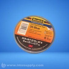 3M 35 Blue Vinyl Electrical Tape, 3/4 inch x 66 FT x .007 inch FNFP
