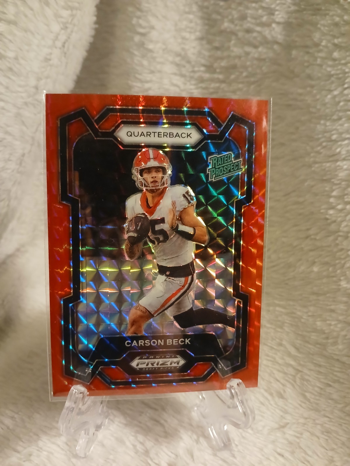 2024 Panini Prizm Draft Picks - Rated Prospect Carson Beck Red Finite /125