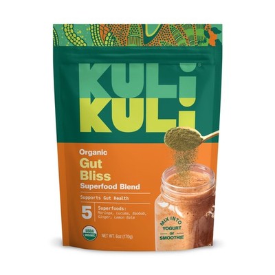 Kuli Kuli Gut Health Greens Powder 6 Ounce Boost Digestion Energy Superfood