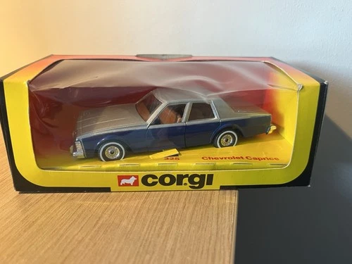 Corgi 325 Chevrolet Caprice Silver / Navy With White Wall Wheels. ULTRA RARE