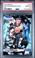 2024 Panini Prizm - Victor Wembanyama #172 Ice Prizm San Antonio Spurs PSA 10