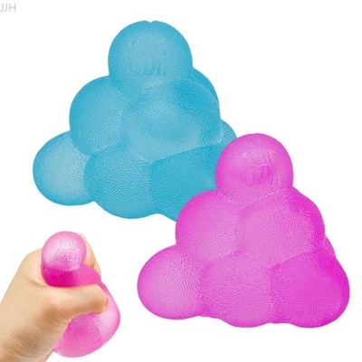 Cube Ice Squeeze Fidgets Triangle Soft Sensory Toy Purple Blue Kids Relief-New