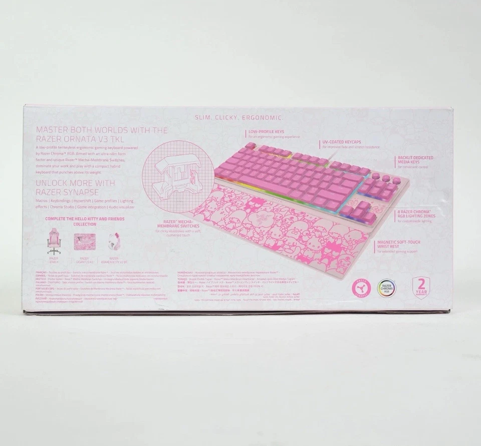 New Razer Ornata V3 Tenkeyless,Hello Kitty Compact Low Profile Gaming Keyboard - Image 2 of 3