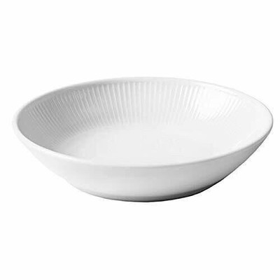 Pillivuyt Plisse Shallow Round Bowl 7.75'' Porcelain White