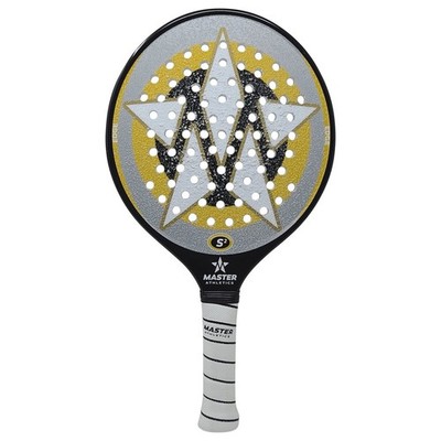 Master Athletics S2 platform tennis Paddle Racquet Gray/Gold/Black w/ White Grip
