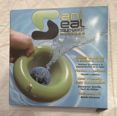 Sani Seal Waxless Toilet Gasket Green Rubber Universal Fit Flexible Made in USA