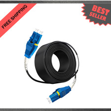 30ft Fiber Optic Patch Cable LC to LC Uniboot Single Mode Duplex Armored Outdoor