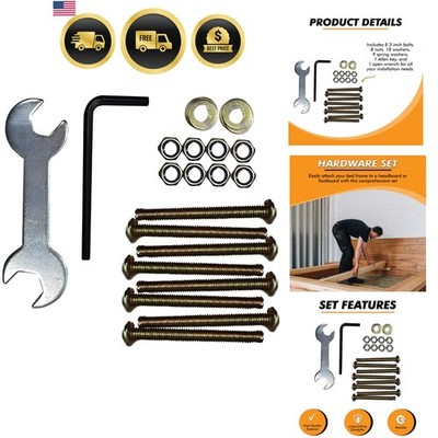 Bed Frame Hardware Set - Heavy Duty Screws and Bolts for Metal Bed Frame - At...
