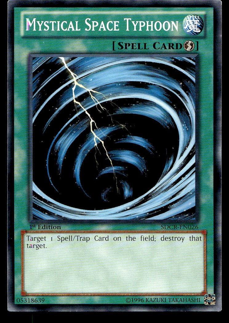 Mystical Space Typhoon - SDCR-EN026 - 1st Edition - YuGiOh | Buy 3 Get 5 Free