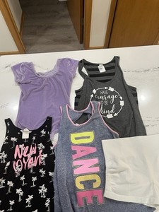 Lot of 5 Girls’ Dancewear Gymnastics Leotards Tops Shorts Size 14-16 Danskin+