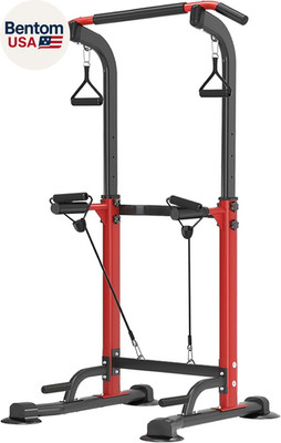 Power Tower Pull up Bar,Pull-Up Rack Dip Station,Height Adjustable Multi-Functio