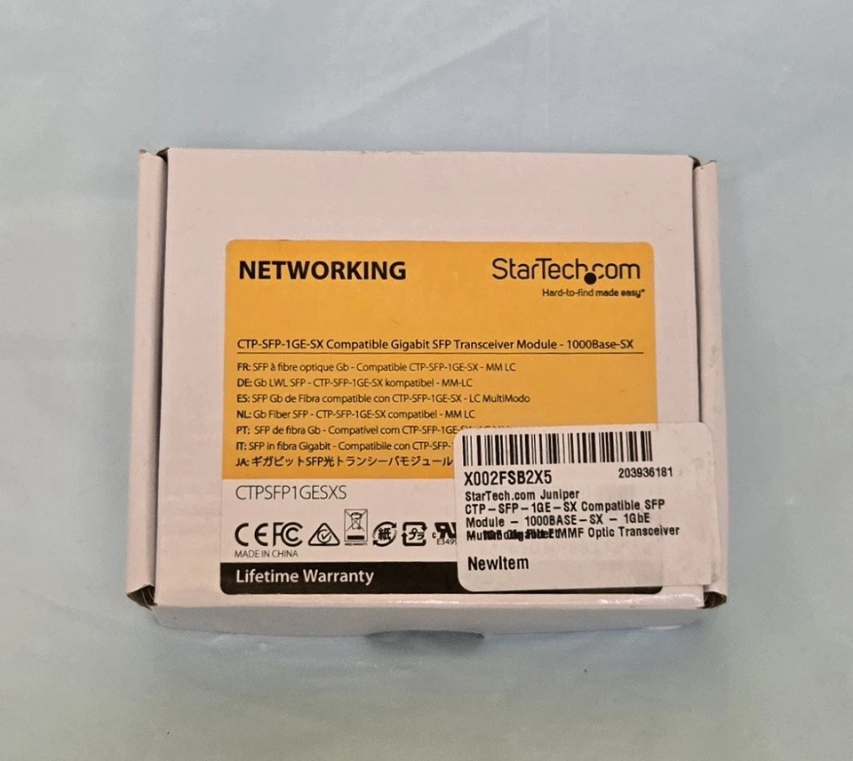 StarTech.com Juniper Compatible SFP Module 1000Base-SX 1Gb MMF Optic - Image 2 of 3