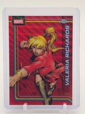 VALERIA RICHARDS 2026 TOPPS CHROME MARVEL RED WAVE REFRACTOR /5 #186 Q7482