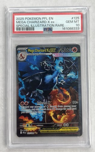 2025 Pokemon PFL Mega Charizard X ex Special Illustration Rare #125/094 PSA 10