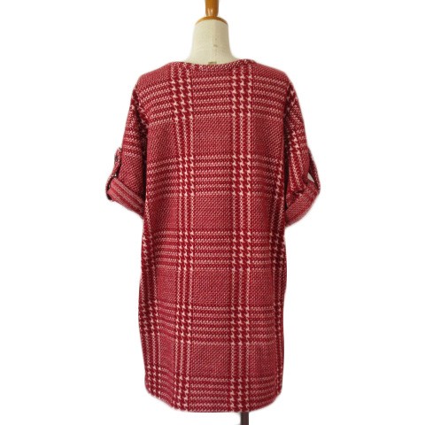 ZARA BASIC One Piece Pullover Knit Houndstooth Ch… - image 3