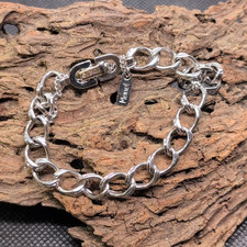 Monet Silver Tone Curb Link Chain Bracelet, L...