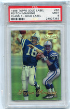 1998 TOPPS GOLD LABEL #20 PEYTON MANNING 