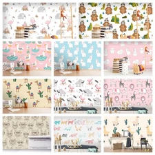 3D Animal Pattern Cartoon Self-adhesive Wallpaper Removable Wallpaper Wall Mural