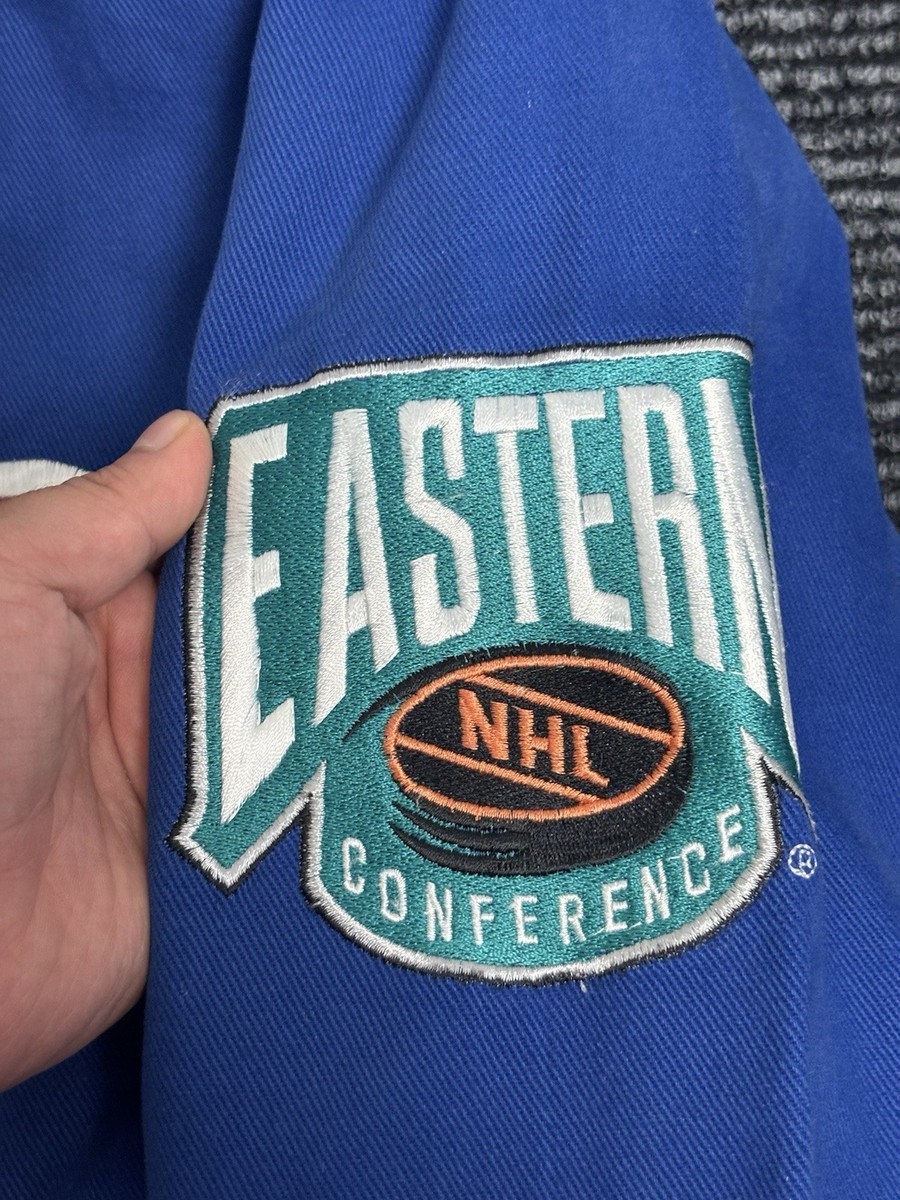 Vintage Jeff Hamilton New York Rangers Varsity Jacket Large Blue