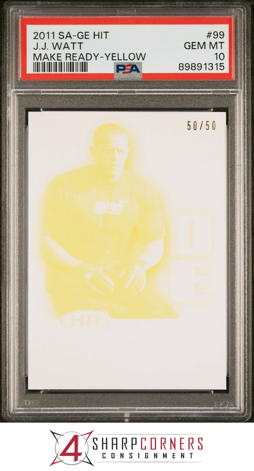 JJ Watt SA-GE Hit #99 Make Ready-Yellow