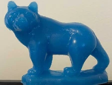 Mold-A-Rama Walking Black Bear Molded Souvenir Toy - BRIGHT BLUE = RARE TO FIND!