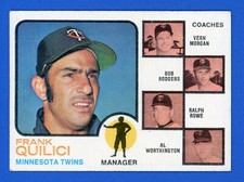 1973 Topps #49 Frank Quilici Manager EX Excellent Minnesota Twins 
