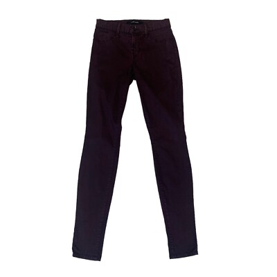 J Brand Super Skinny Jeans Womens 25 Dark Plum Denim Mid Rise Cigarette Stretch