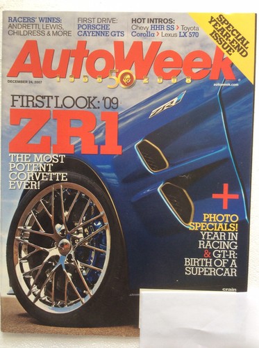 AutoWeek Magazine December 24 2007 Corvette 2009 ZR1 Lexus Corolla Porsche Volvo - Picture 3 of 7