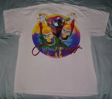 VTG CORONA JIMMY BUFFETT T SHIRT XL BEER TOUR DOUBLE SIDED WHITE PROMO PARROT