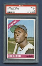1966 ROBERTO CLEMENTE PSA 5 EX TOPPS HOF PITTSBURGH PIRATES FLUSH COLOR #300 RZC