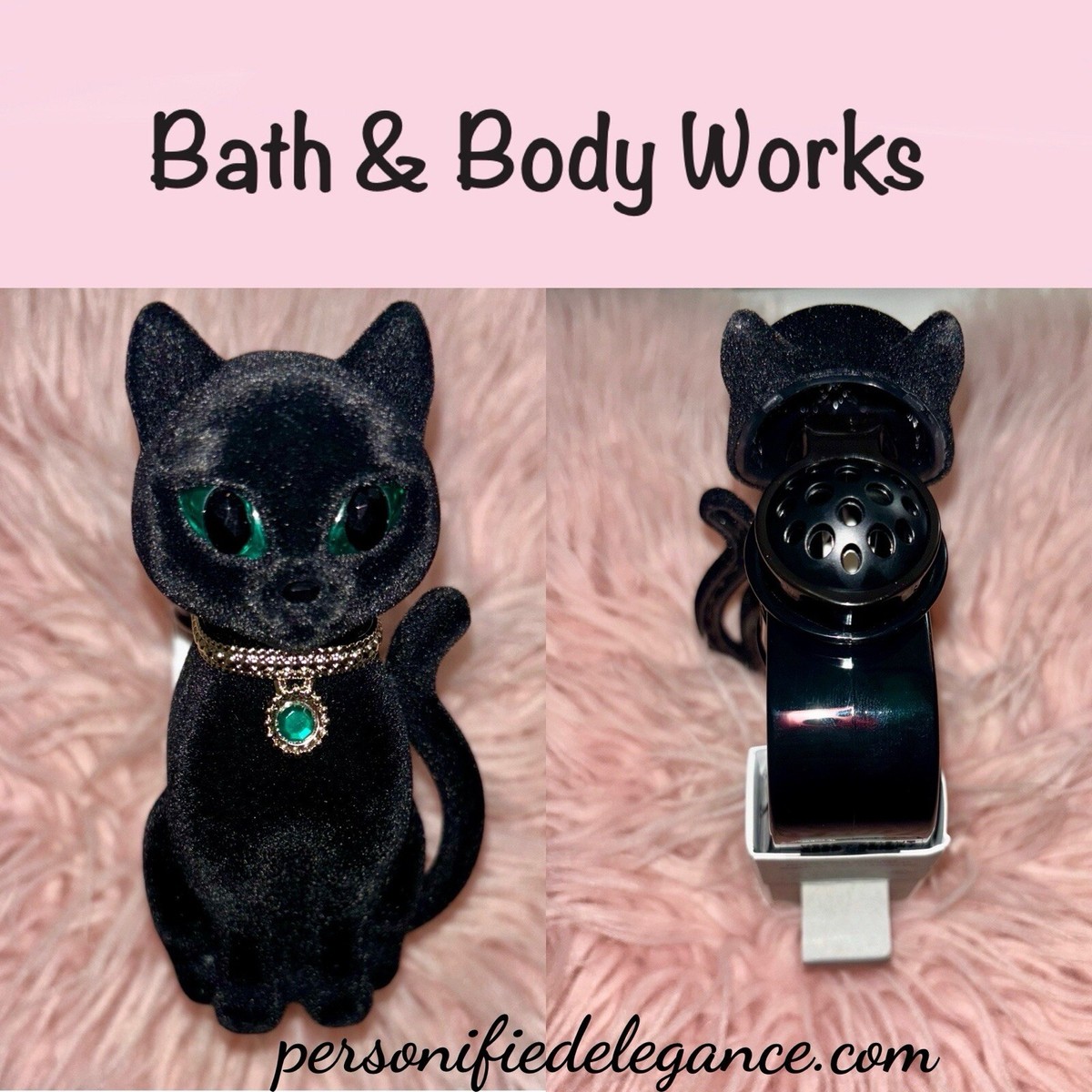 バスアンドボディワークス bath&bodyworks プラグ cat NEW Bath & Body Works Fancy Black Cat Nightlight Wallflower