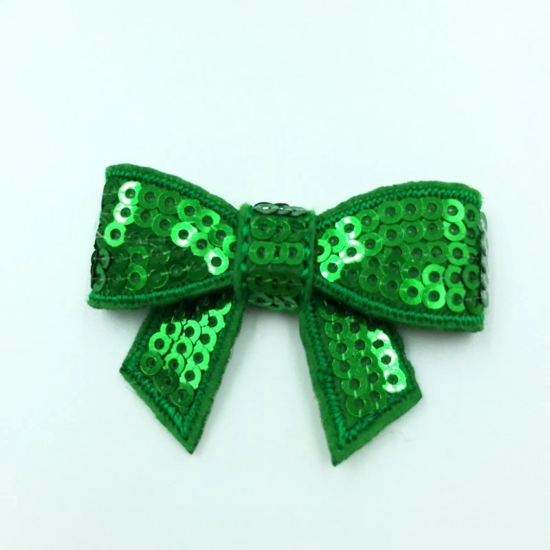 50pcs/lot 8colors 5cm DIY Shiny Sequin Bows Knot Without Clips Hair Bows - Image 3 of 4