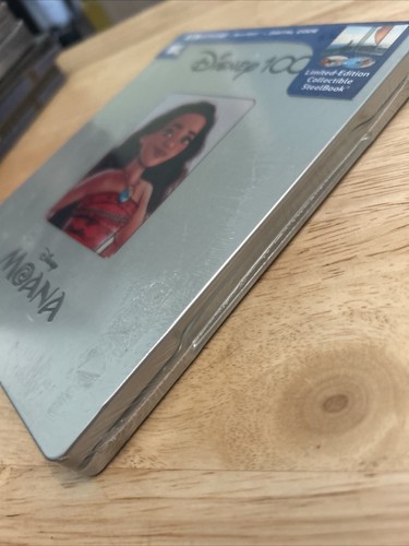 MOANA STEELBOOK BEST BUY DISNEY 100 YEARS OOP 4k (Blu Ray+Digital) NEW - Picture 7 of 7
