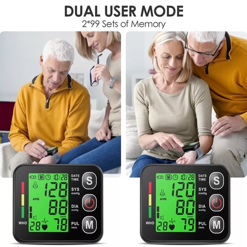 Handgelenk Blutdruckmessgerät LCD Digitales Anzeige Pulsmesser Pulsmessung DE - Bild 11 von 12
