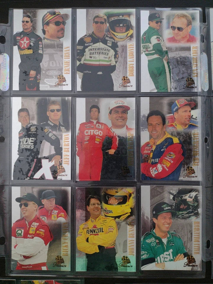 1997 PressPass Premium Mirrors 45 Trading Card Set-NASCAR-Ultra Pro Card Sleeves - Image 3 of 4