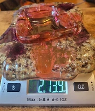 MCM Pink & Purple Heavy Plastic & Glass Ashtray Handcrafted by House of Mosaics