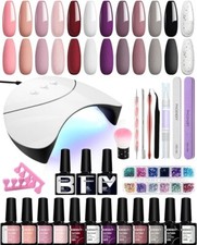 Kit Semipermanente Unghie Professionale, 12 Colori Kit Unghie Gel Completo