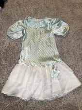 VINTAGE You Are In Wonderland Dress Girls 8 Tea Party Made In USA 1980’s