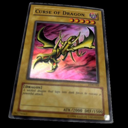 Yugioh Curse of Dragon Card LOB-066 Foil Card Misprint Shift Super