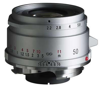 Voigtlander COLOR-SKOPAR 50mm F2.2 Silver VM Leica M-mount Single