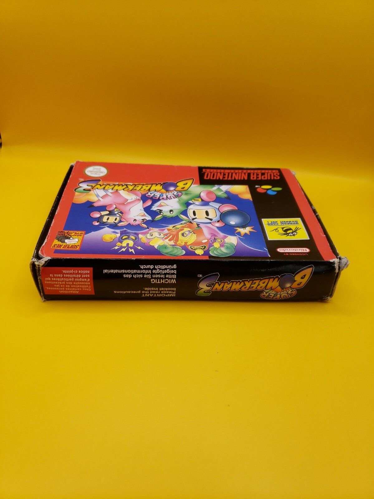 Super Bomberman 3 PAL (Super Nintendo SNES) PAL Box Only - Rare - Authentic  LOOK