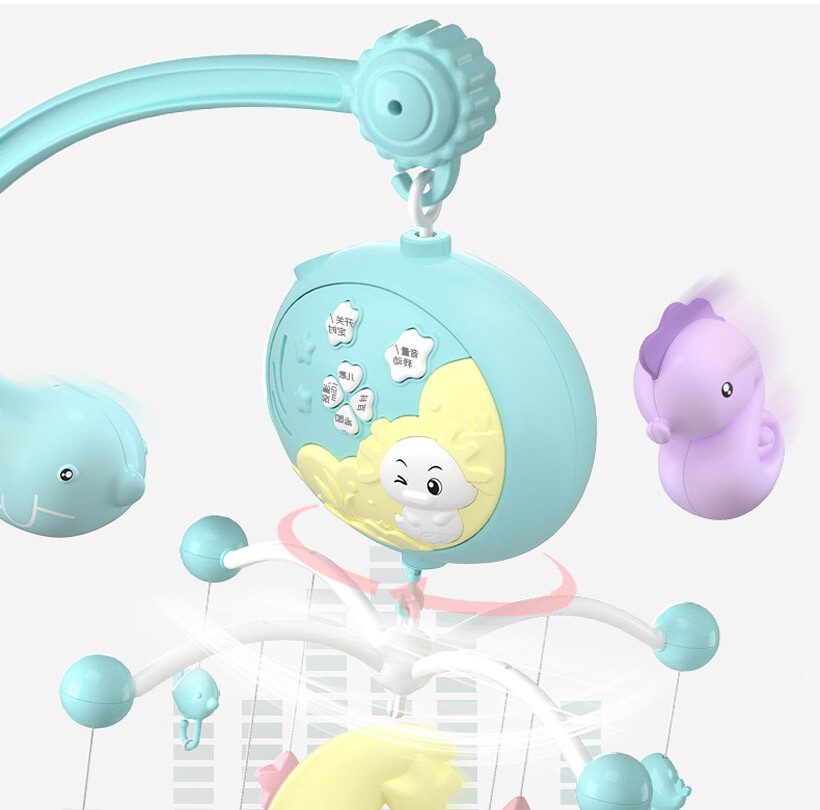 Baby Musical Crib Bed Cot Mobile Stars Dreams Light Flash Nusery