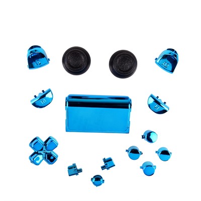 Sony PS4 Playstation 4 Full Button Set Chrom-Optik - Blue