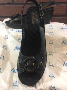 clarks open toe pumps